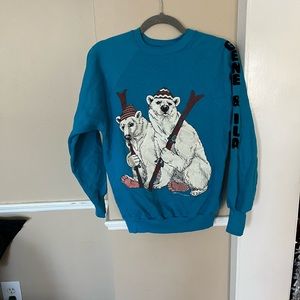 vintage ‘85 polar bear utah ski crewneck size M